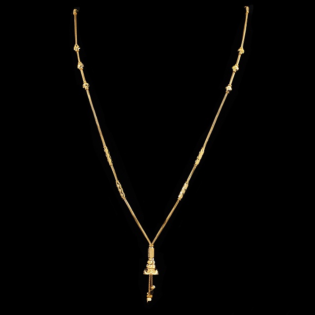 Hira Panna 22k Exclusive Gold Kanthi Chain