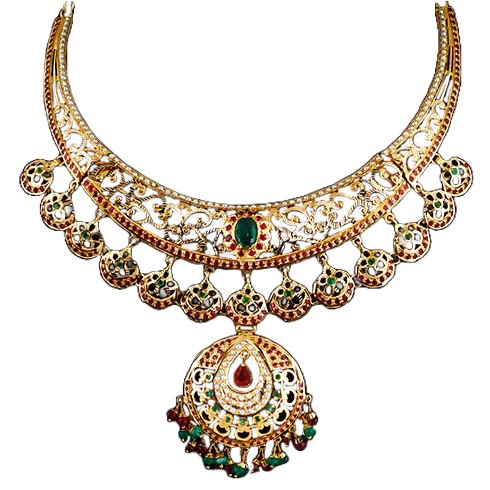 22k gold jadau set with price hotsell