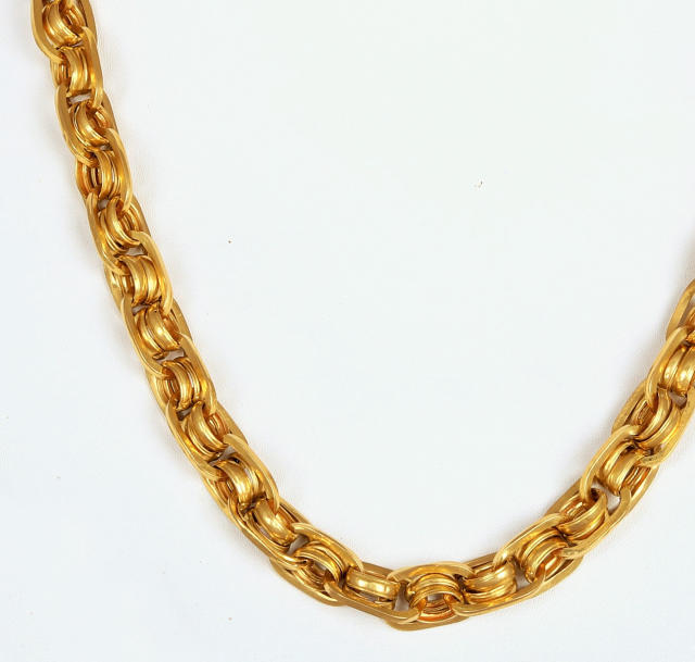 Hollow chains hotsell in gold