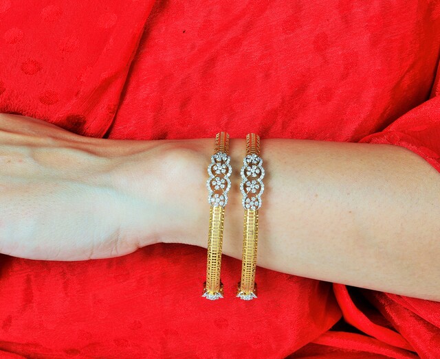 Daily wear diamond sales bangles