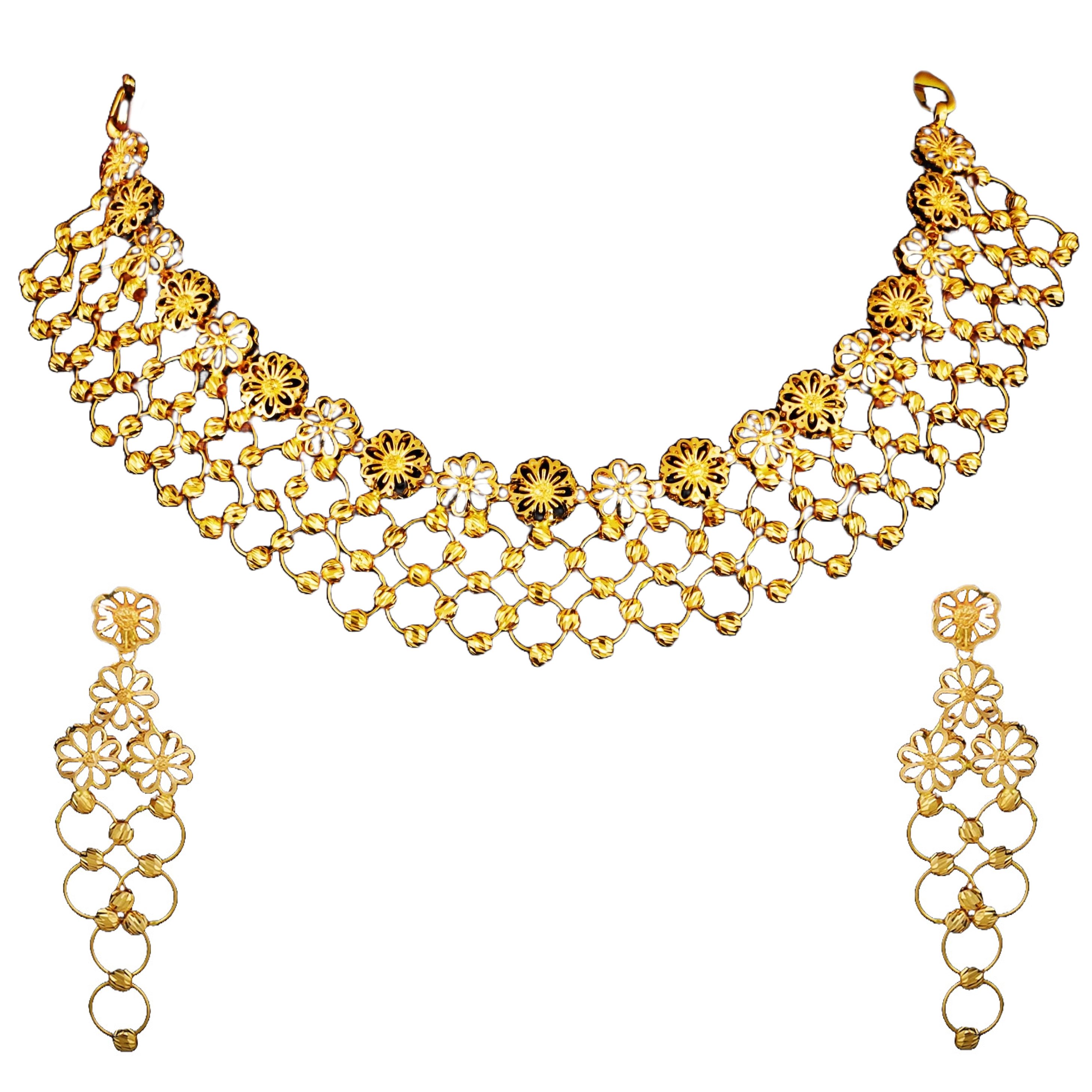 Hira Panna 22k Gold Turkish Set For Party & Wedding Wear - Hira Panna ...