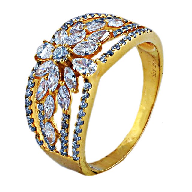 Diamond Butterfly Engagement Ring Art Nouveau Wedding Ring Women