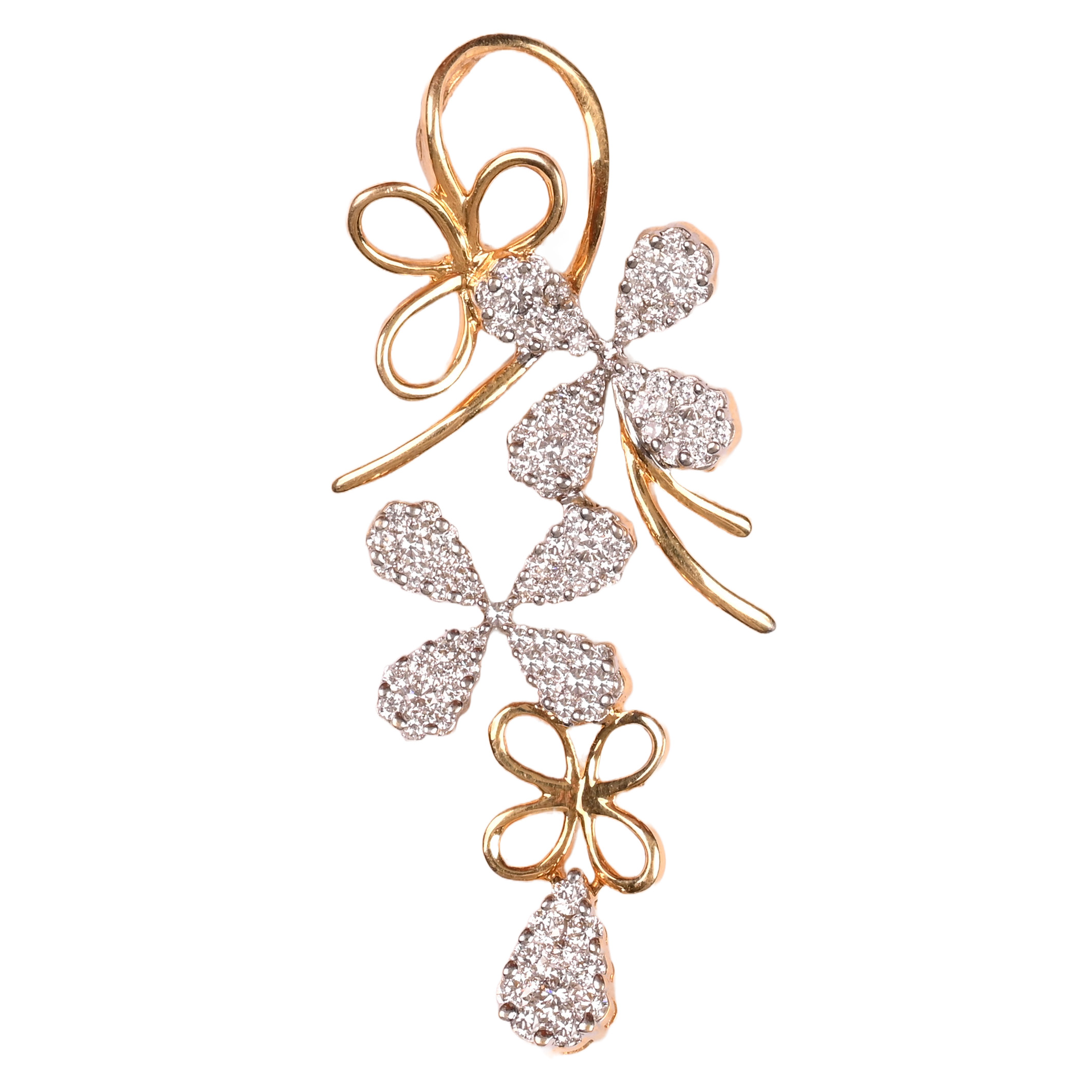 Hira Panna 18k Solid Gold Diamond Pendant (LOCKET) - Hira Panna Jewellers