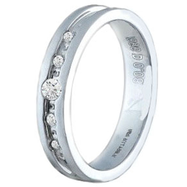 Hira Panna 18k Platinum Sparkling Diamond Ring